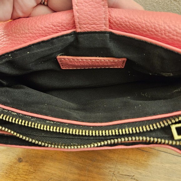 Divina Firenze Genuine Leather Pink CrossBody Shoulder Bag Handbag Made In Italy - Picture 5 of 7